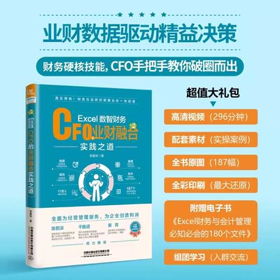 【2023新书】Excel数智财务 CFO的业财融合实践之道 李春林 数据收集整理模型搭建实时刷新与分享可视化呈现全过程数字化解决方案