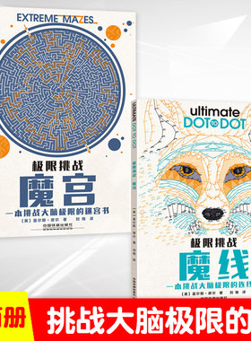 极限挑战魔宫+魔线8岁以上儿童脑力记忆力逻辑思 儿童益智图书籍儿童迷宫魔线线条专注力训练3-10岁左右脑开发益智书籍专注力训练
