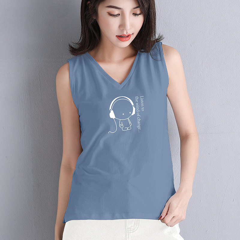 大码女装夏季2022新款上衣吊带背心女无袖T恤宽松印花字母打底衫在类目 女装/女士精品, 大码女装中 - 来自Buy2taobao.com提供专业的淘宝代购服务