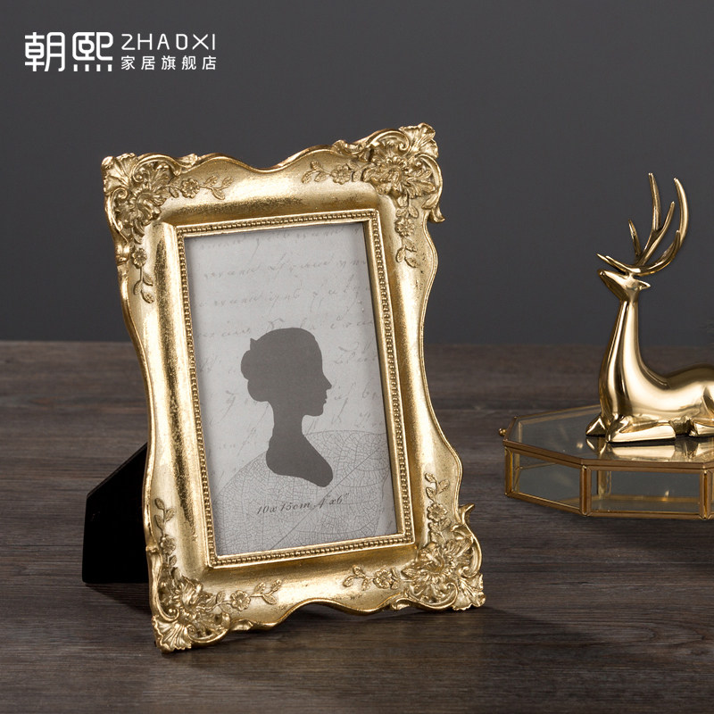 朝熙家居法式宫廷复古金边相框摆台6寸电视柜家居纪念相框小摆件|msdalam kategori Aksesori rumah, photo Frame/Frame - dari Buy2taobao.com untuk memberikan perkhidmatan ejen Taobao profesional membeli