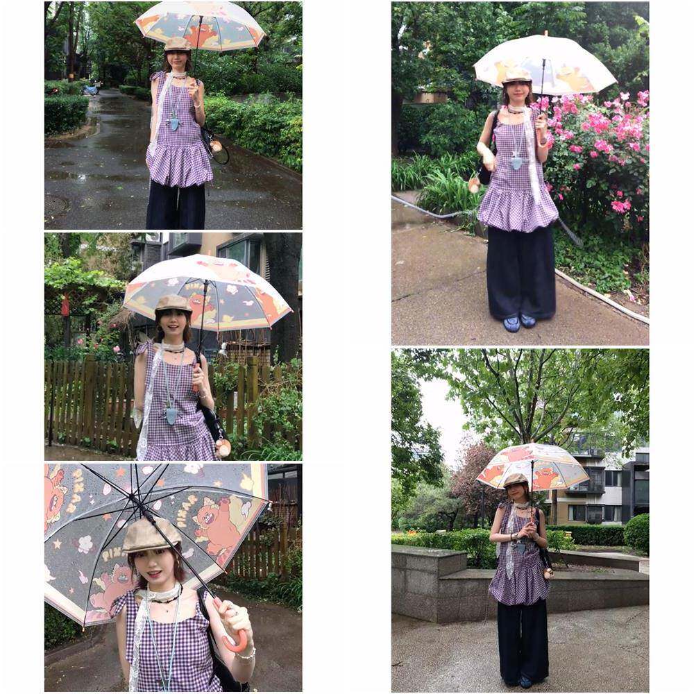紫色格子花苞洋装女夏季覆古小个子无袖系带绝美挂颈吊带短裙子