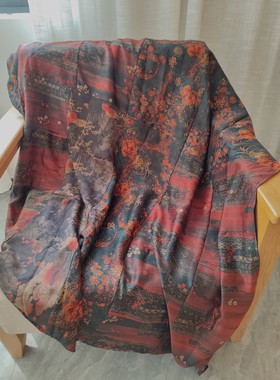 100桑蚕丝香云纱手工拼布空调被 空调毯 夏凉被 床单 被套