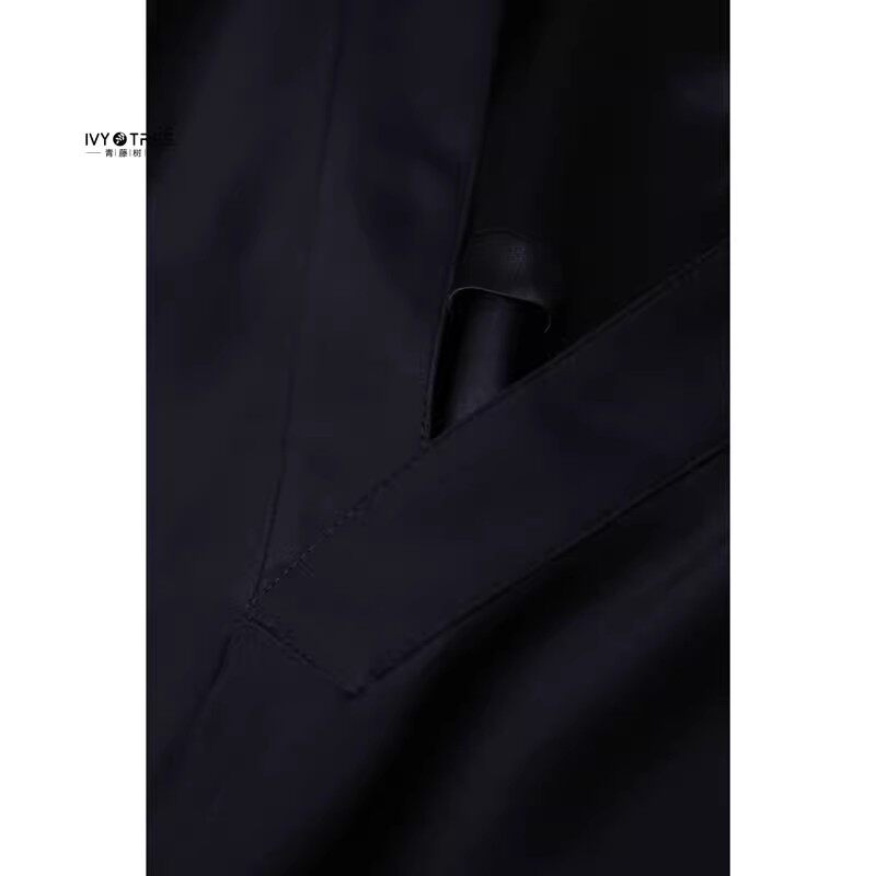 舒适度芜敌~套头v领落肩袖宽松真丝软缎反做法衬衫女 a5