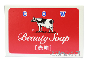 日本原装进口COW牛牌牛奶香皂洁面沐浴皂滋润型玫瑰花香100g