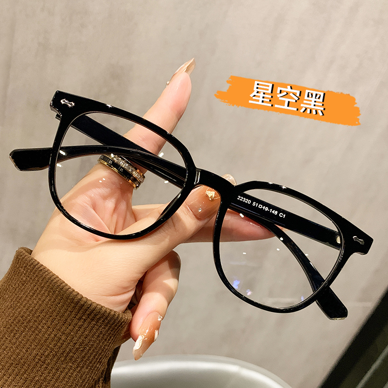 韩版超轻TR90眼镜近视女可配度数小框方圆脸平面平光素颜眼睛框架