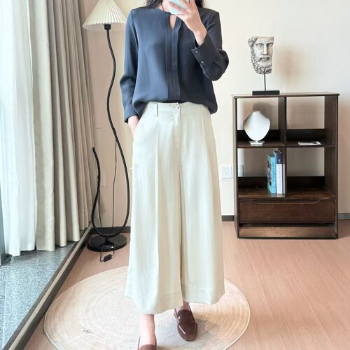 【钱老板专享】【舒适派】高腰休闲宽松慵懒女士阔腿裤（261420）