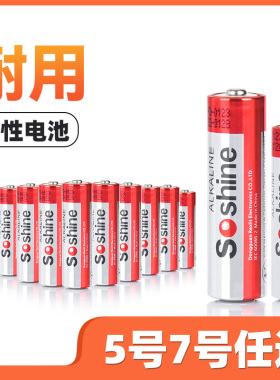 5号7号碱性干电池五号七号1.5v家用指纹锁空调遥控器儿童玩具电池