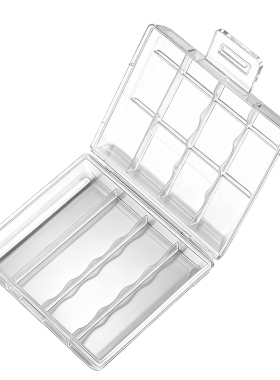 Soshine 5号7号电池盒AA/AAA电池保护收纳盒pp透明储存盒可装4节