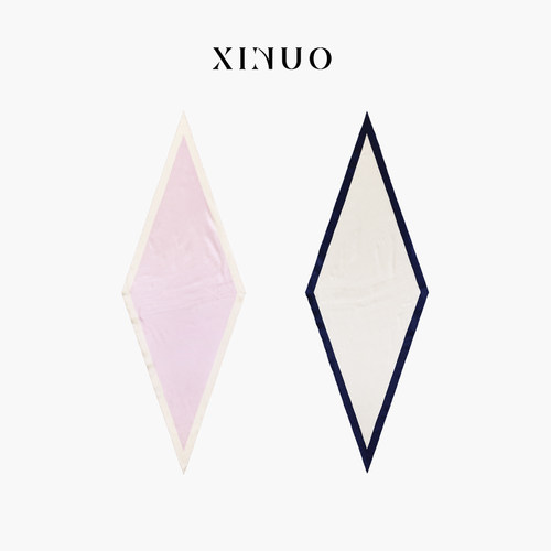 xinuosichou惜诺 菱光绮想桑蚕丝丝巾系脖经典百搭真丝长条菱形巾