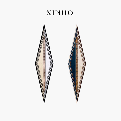 【黄子弘凡同款】xinuosichou惜诺 逸梦轻澜桑蚕丝丝巾真丝菱形巾