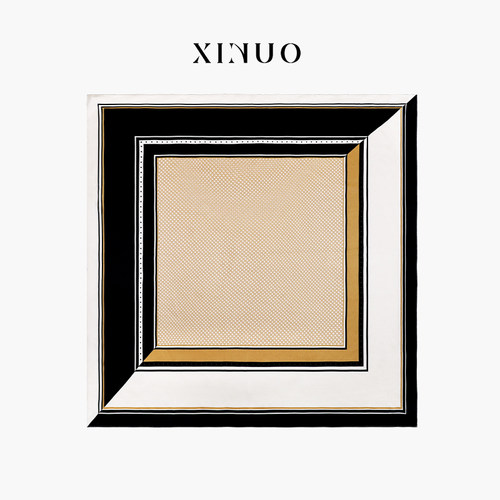 XINUO格韵复古100%桑蚕丝大方巾