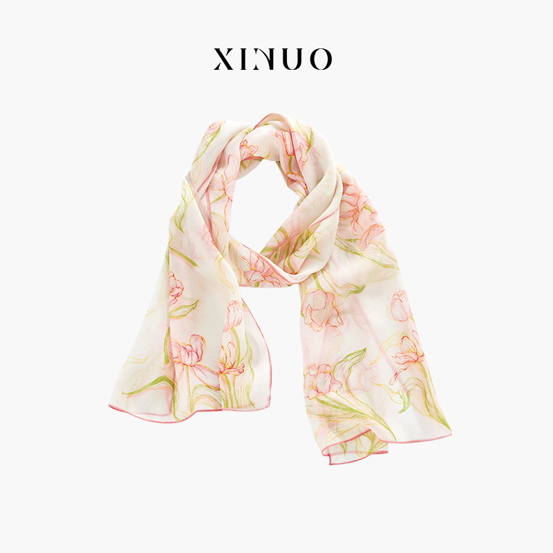 xinuosichou惜诺 南风如梦 桑蚕丝新款真丝丝巾雪纺 秋冬披肩围巾