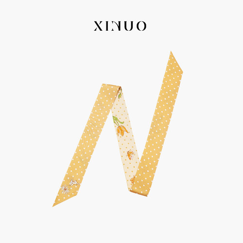 XINUO高级感新款飘带丝巾真丝