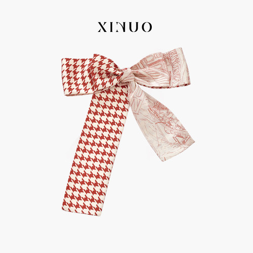 XINUO四季简约女印花丝巾