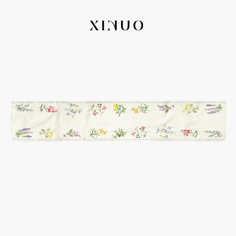 XINUO花卉桑蚕丝丝巾百搭围巾