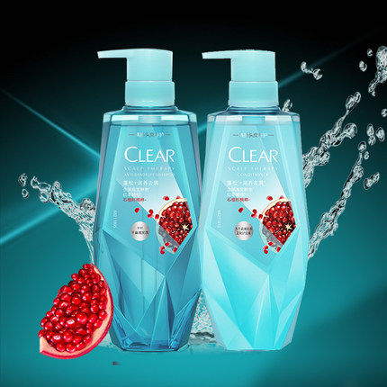 清扬植觉蓬松润养去屑养护石榴籽无硅油洗发露380ml 护发素375ml