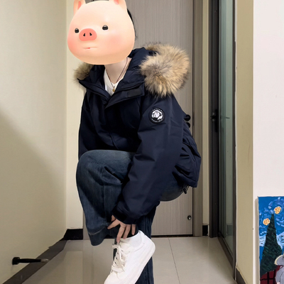 羽绒棉服女2025新款毛领工装派克服加厚韩系冬装棉袄冬季棉衣外套