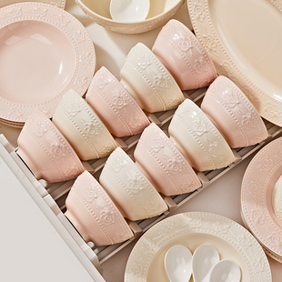 法式餐具套装2026新款碗盘套装家用乔迁高颜值碗碟套装新婚礼物