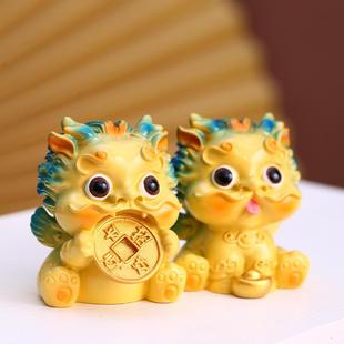 旺财貔貅招财摆件一对迷你汽车办公室桌面装 饰好物开业礼物送朋友