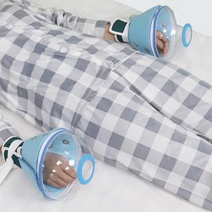 灯笼约束手套半球状透明PVC意识痴呆老人病人手腕固定带透气可视