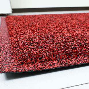 入户门家用地垫丝圈脚垫压边进门垫商用地毯垫室外门口防滑垫黑红
