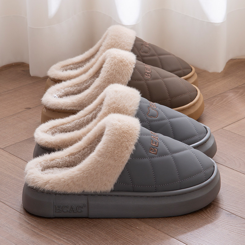 男士防水棉拖鞋2025新款冬季室内