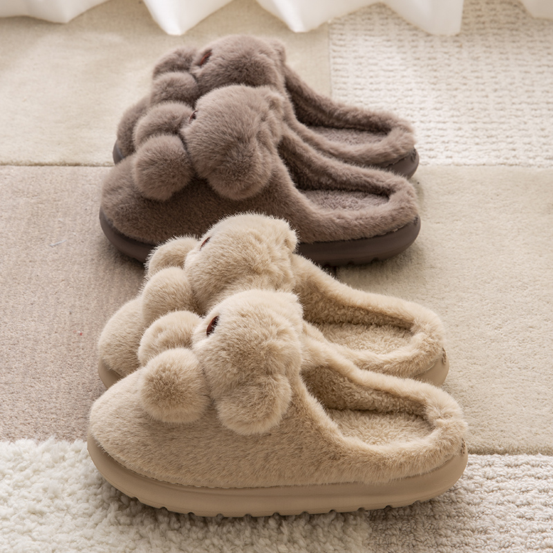 踩屎感棉拖鞋女2024新款冬季外穿