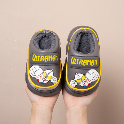 卡通亲子奥特曼儿童棉拖鞋男童