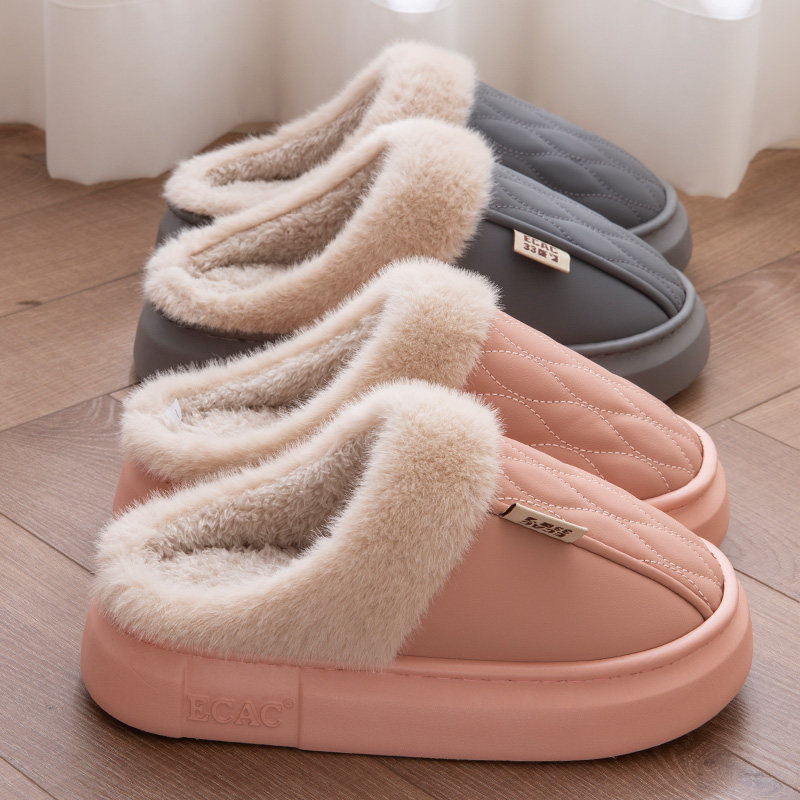 防水棉拖鞋女士冬季室内家居家用