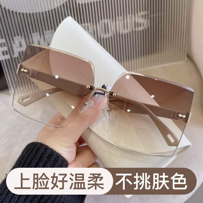 茶色墨镜女士高级感显脸小2026新款大脸显瘦太阳眼镜防紫外线防晒