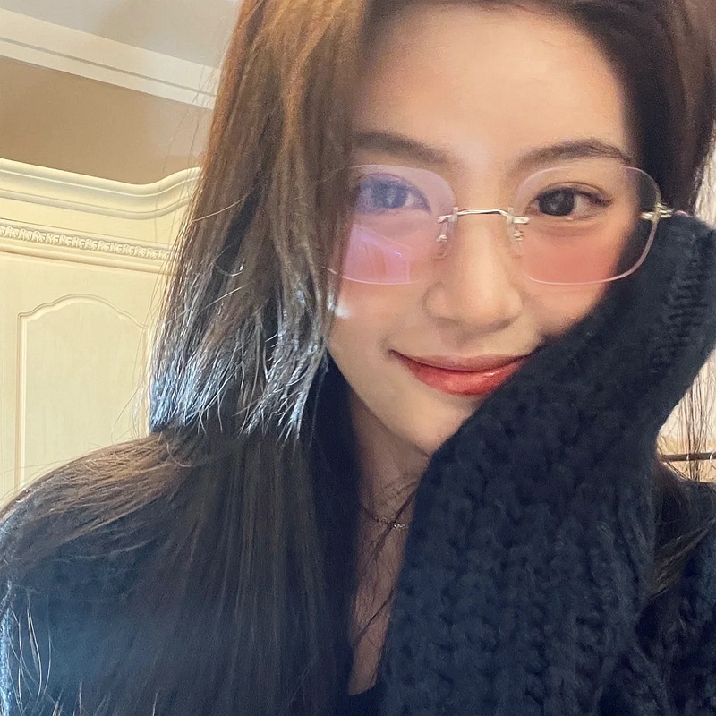 无边框墨镜女gm高级可配近视