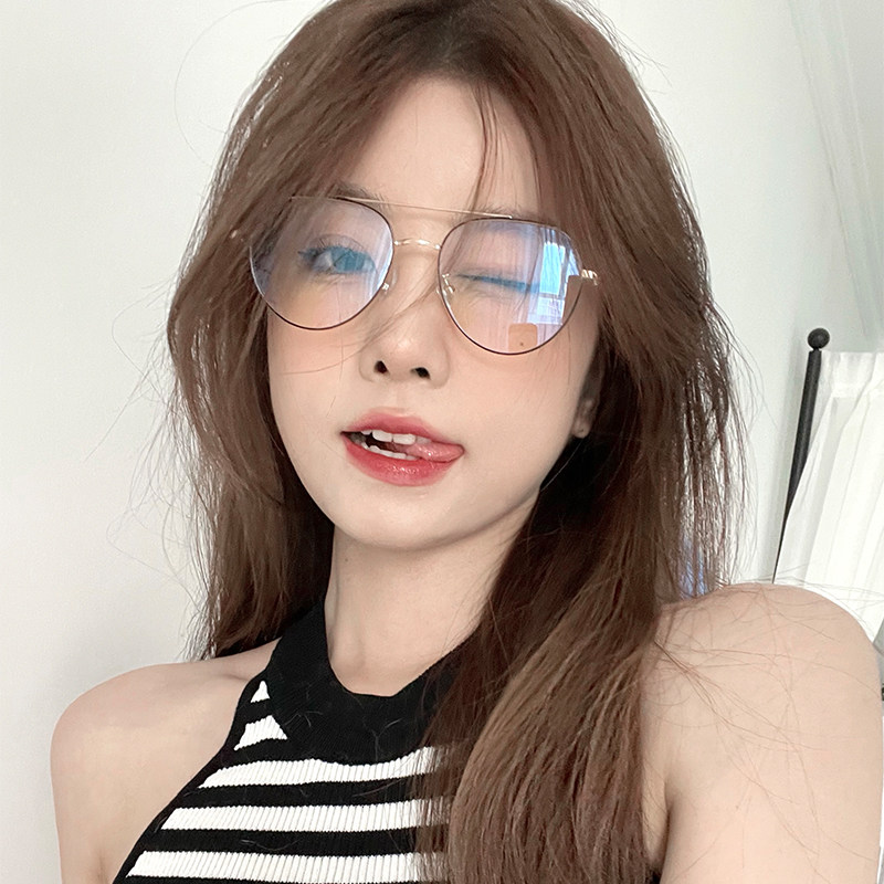 防蓝光眼镜女防辐射变色近视可配度数金丝眼睛平光无度数素颜神器,ZIPPO/瑞士军刀/眼镜,防蓝光镜,淘宝优惠券,粉丝福利购,淘宝优惠卷