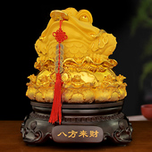 八方来财金蟾招财摆件三足蟾蜍家居客厅办公室收银柜台公司开 业