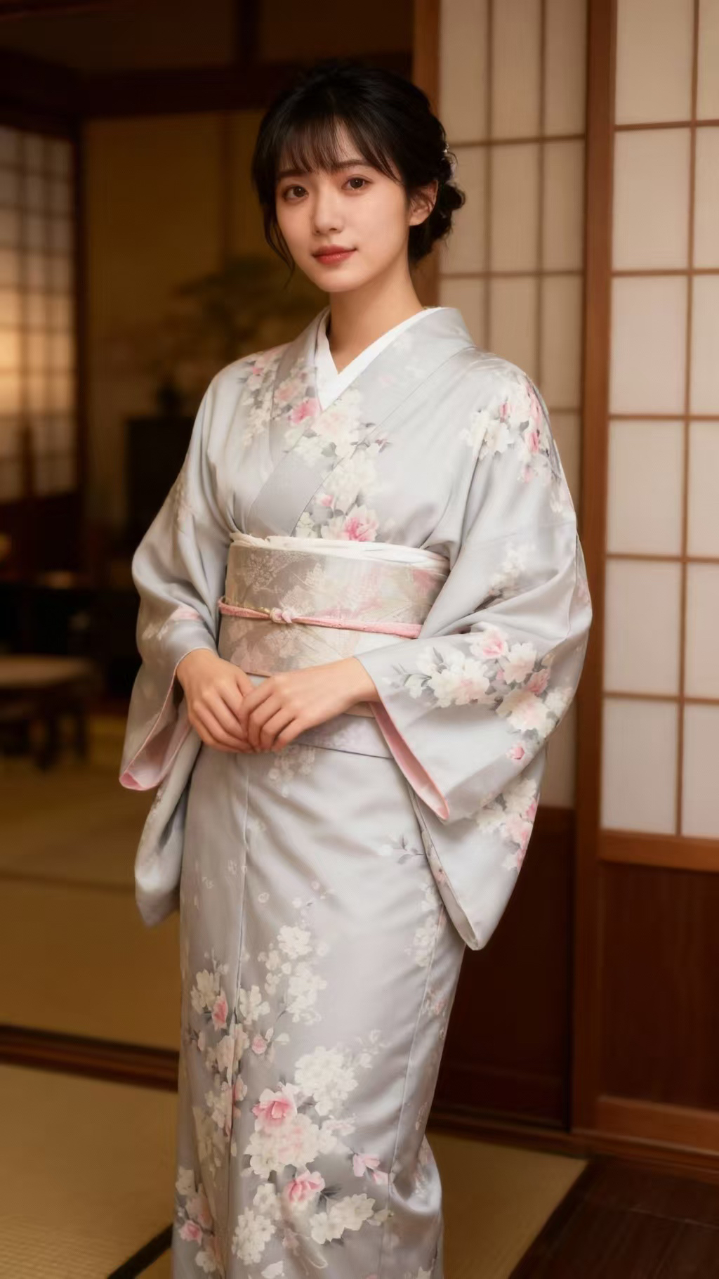 正娟和服面料反解古法旗袍面料汉服面料月下和服限时山鸟赏味和服