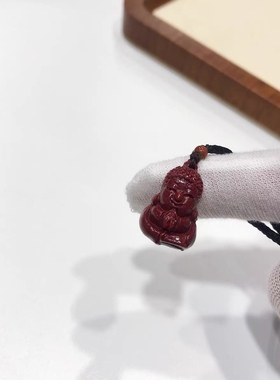 D876# 天然原矿高含量紫金砂朱砂精工雕刻宝宝佛吊坠 小挂件