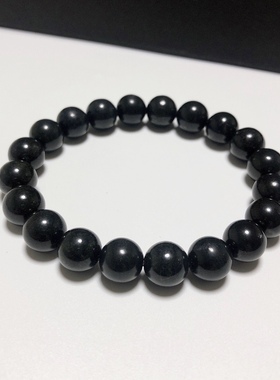 S1137# 天然次石墨单圈手链10.2mm 防辐射