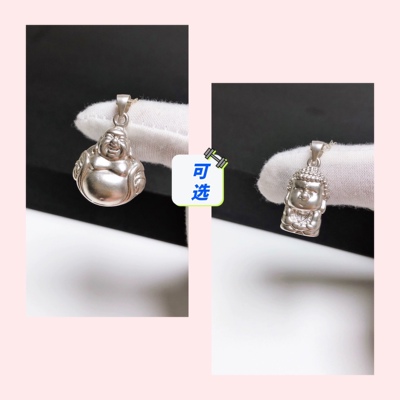 D633# 999足银吊坠 宝宝佛 佛公 可选