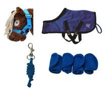 Crafty Ponies玩偶马术 休闲马衣四件套老款 马衣牵马绳笼头护腿