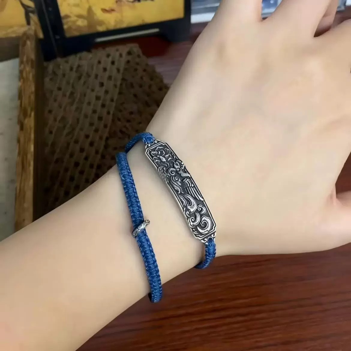 【南部档案】张海盐张新成同款手链影视周边蓝色编织约束带小手绳
