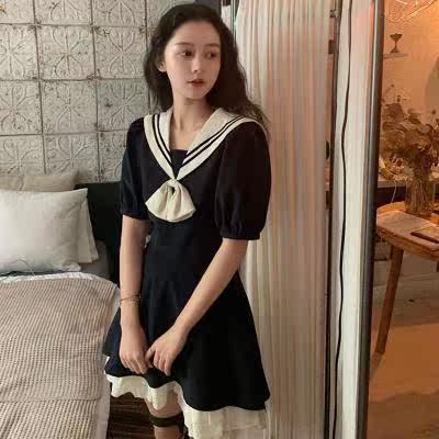 网红洛丽塔学院风收腰显瘦连衣裙短款小个子水手jk服复古仙女裙|ruв категории плесень играть/Аниме/вокруг/cos/настольные игры, Косплей одежды/реквизит/услуги, Косплей женской одежды - от Buy2taobao.com для оказания профессиональной услуги покупки агента Taobao