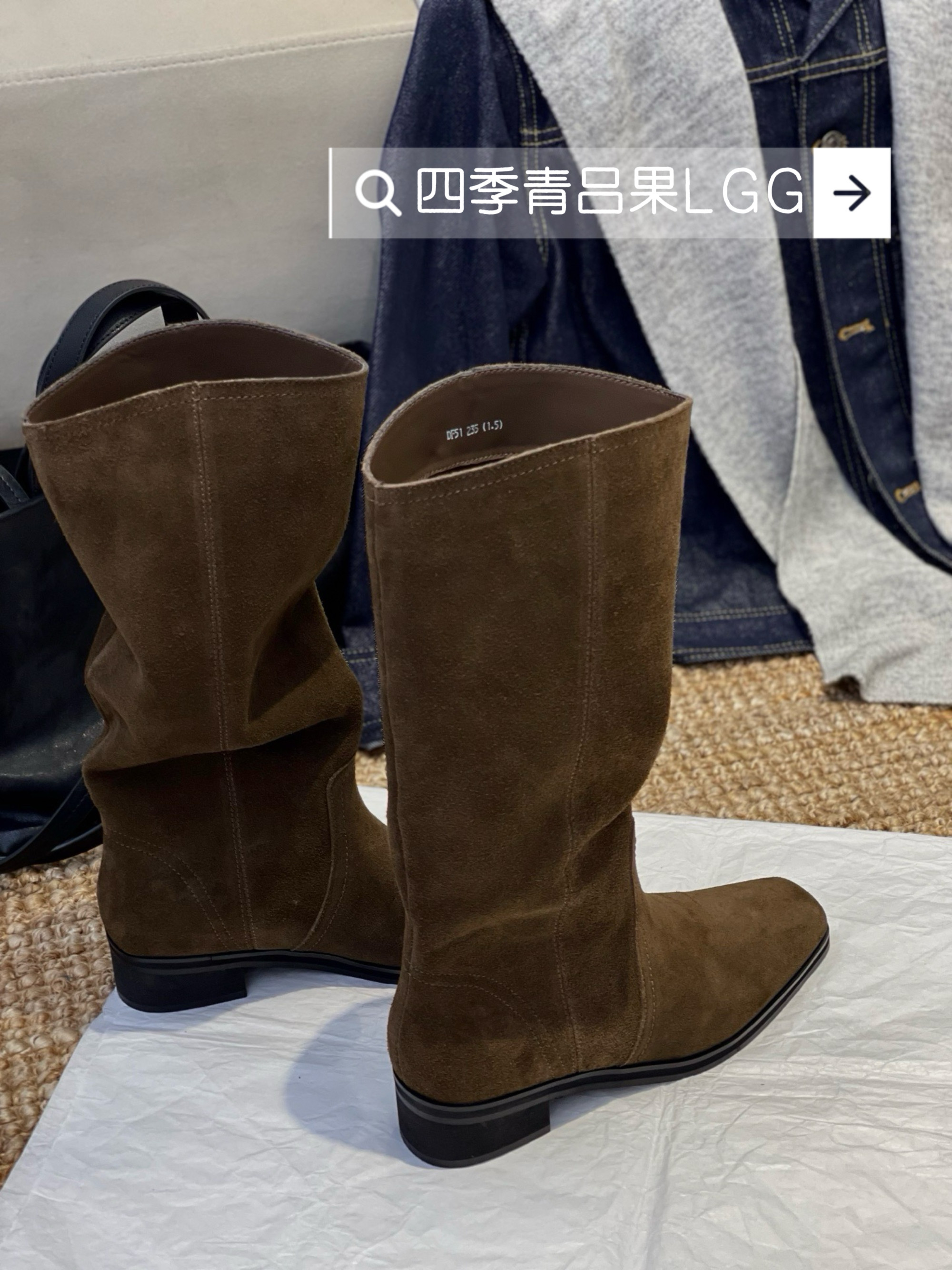 欧货高品质2025新款真皮韩版尖头中筒靴平底复古宽筒马丁靴长靴