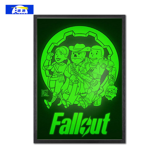辐射3海报游戏周边装饰画Fallout避难所小子挂画科幻废土风墙贴