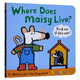 Live?纸板翻翻书 Maisy 进口英文小鼠波波住哪里？Where Does