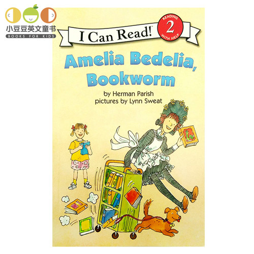 正版 英文原版绘本 Amelia Bedelia, Bookworm糊涂女佣 i can read 2阶4-8岁 女孩幼儿童原版书 故事书