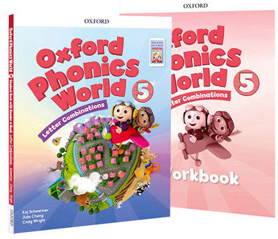 新版Oxford Phonics World 5级别 主课本+练习册 原版牛津自然拼读幼儿英语启蒙训练教材 零基础入门字母发音教材