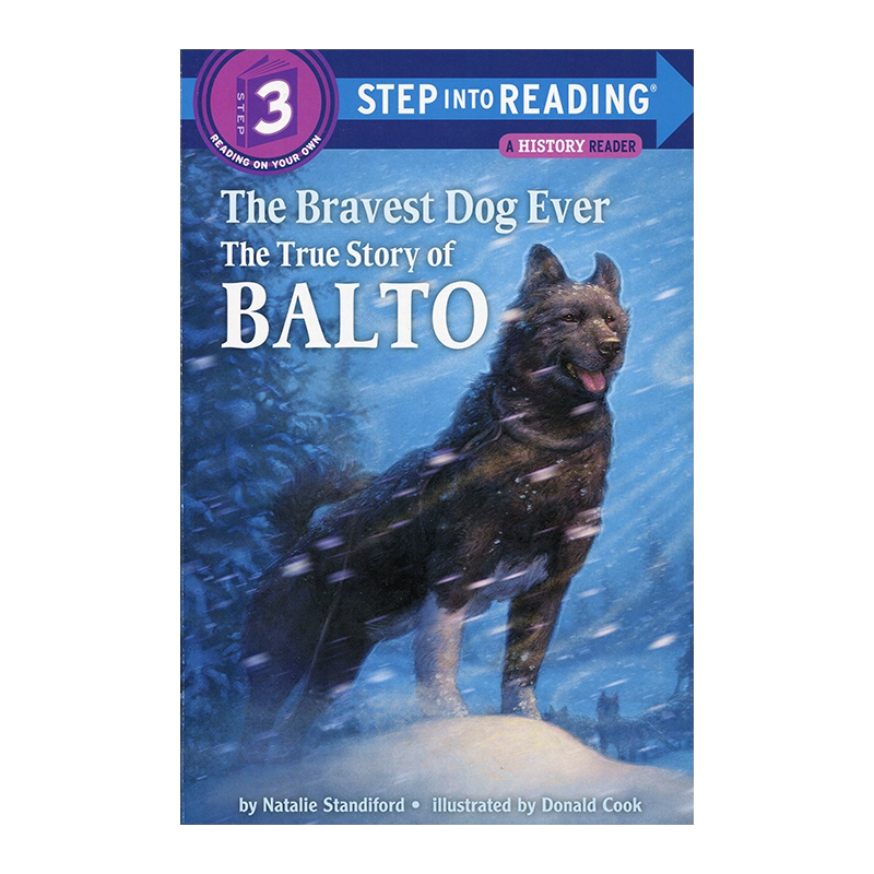 勇敢的狗英文原版 企鹅兰登英语分级绘本 step into reading三阶The Bravest Dog Ever