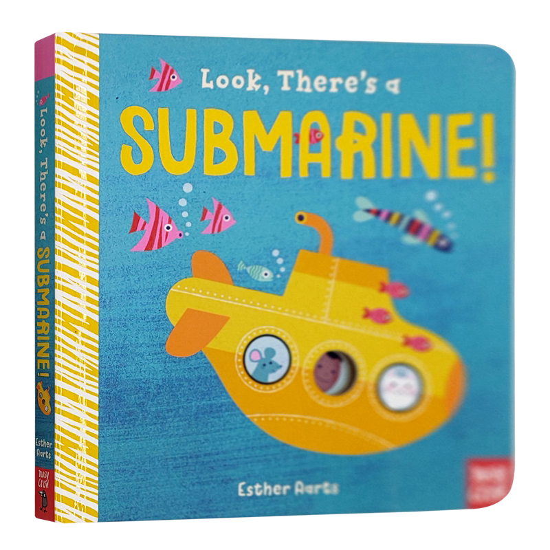 看,这儿有一架潜水艇英文原版纸板书 Look, There's a Submarine原版漫画书英文绘本