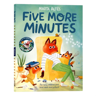 Marta Altes 故事绘本英文原版 Five More minutes 再多5分钟 幼儿时间管理绘本