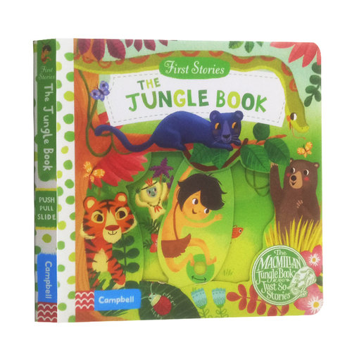 英文原版 森林王子纸板机关操作书The Jungle Book  First Stories BUSY系列经典童话篇 亲子互动故事 英语启蒙认知童书游戏绘本