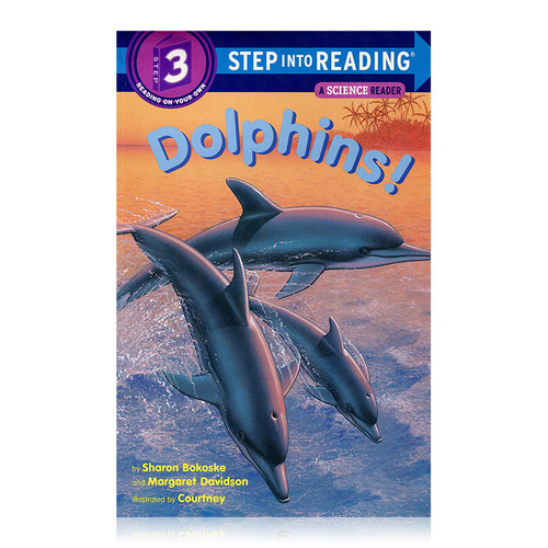 海豚英文原版 Dolphins! 企鹅兰登英语分级绘本step into reading三阶原版漫画书英文绘本